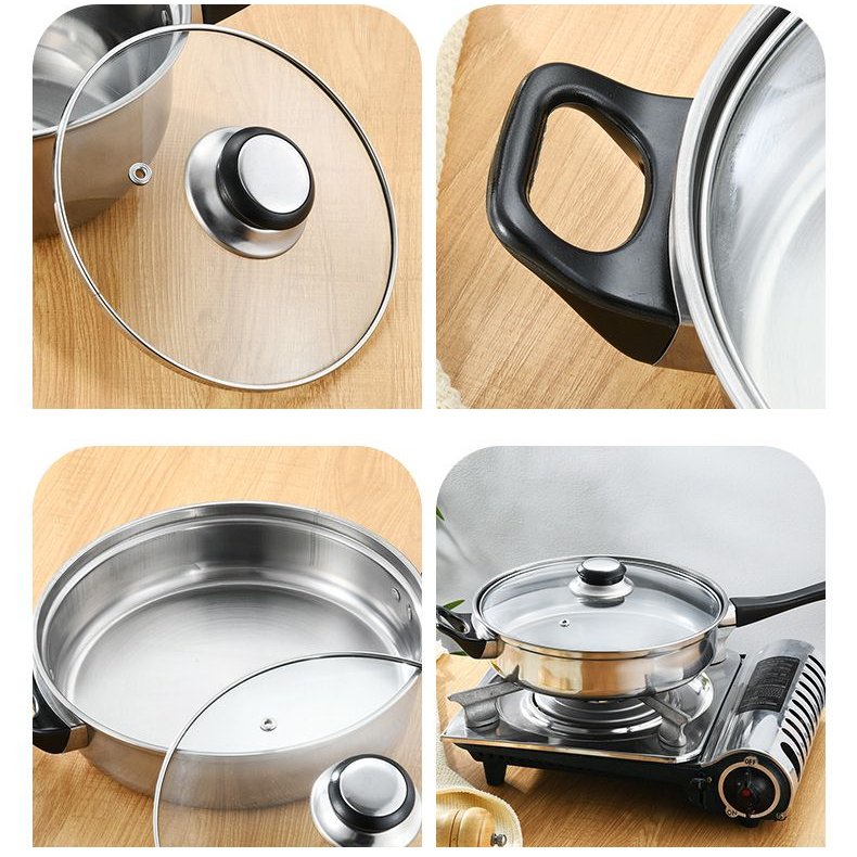 Hot Wholesale 12-Piece Stainless Steel Cooking Pots And Pans Cookware Set With Kettle Nonstick Black Soup Pot Frying Pan