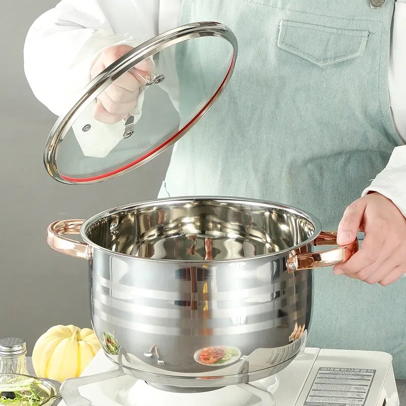 Royal Louis 6 Pcs Hot Selling Cooking Pot Set Stainless Steel Modern Cookware Sets Soup Stock Pots Panela