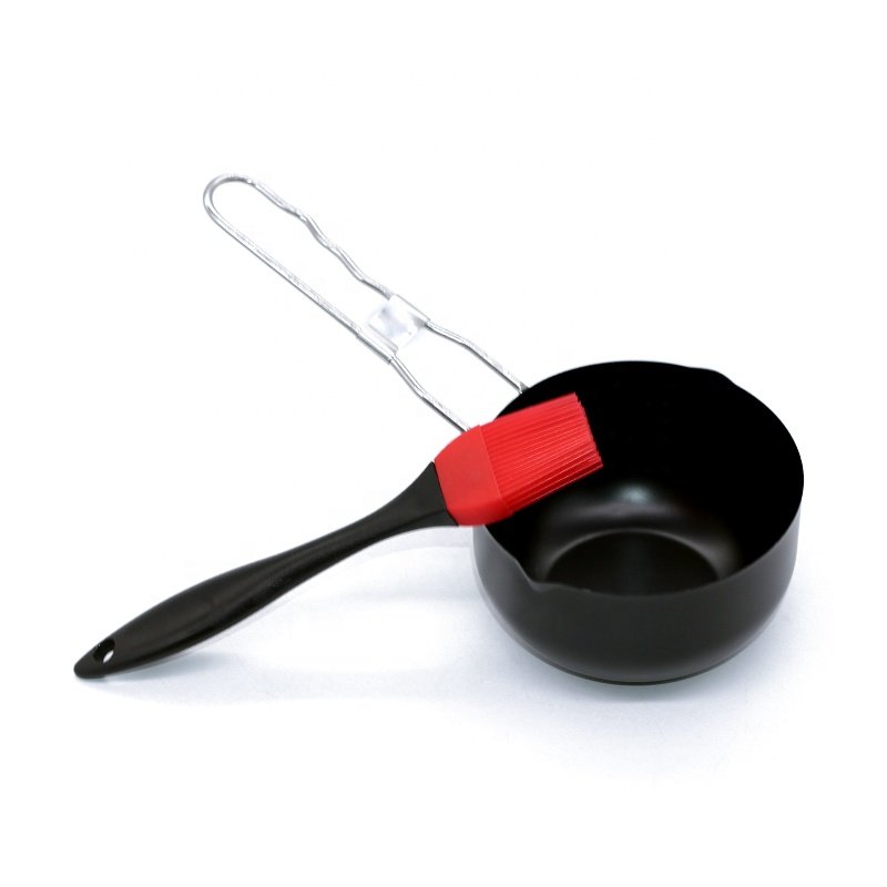 Foldable Hot Pot Food Warmer Set Stainless Steel Chocolate Candy Melting Pot With Silicone Brush
