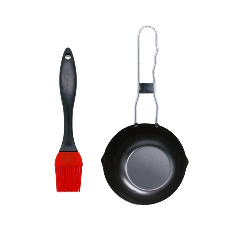 Foldable Hot Pot Food Warmer Set Stainless Steel Chocolate Candy Melting Pot With Silicone Brush