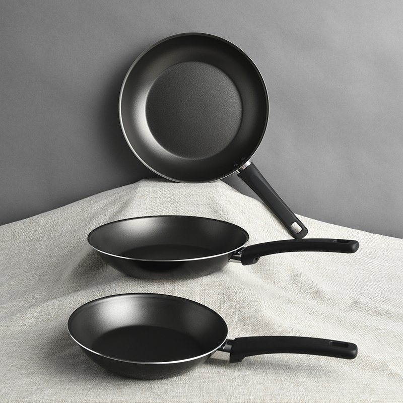 3 Pieces Black Panelas- Conjunt Pans Cooking Kitchen Cookware Set Non Stick Frying Pan
