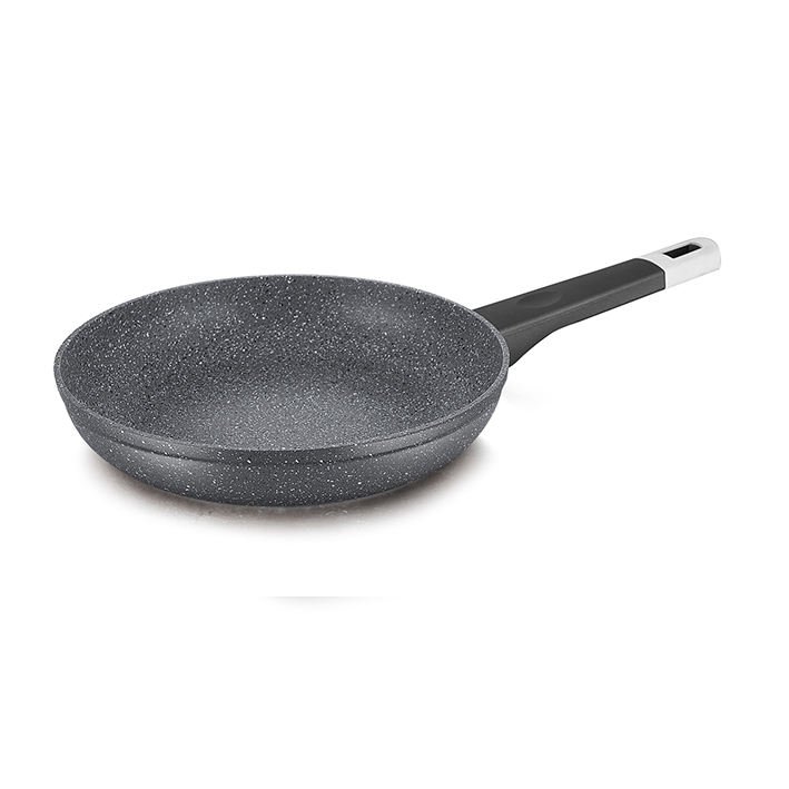 MYH Wholesale 7PCS Black Forged Marble Nonstick Cookware Set Modern Design Kitchenware Sustainable Soft Touch Metal Handle