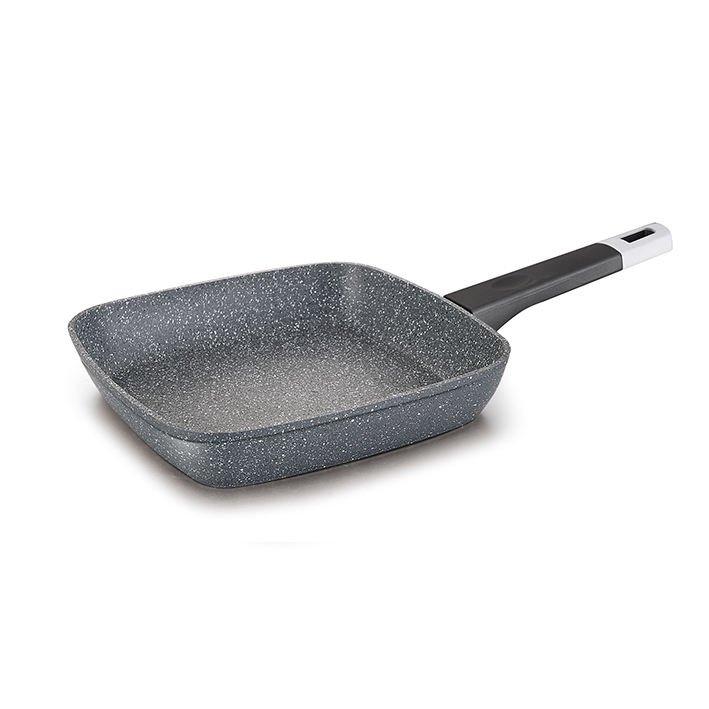 MYH Wholesale 7PCS Black Forged Marble Nonstick Cookware Set Modern Design Kitchenware Sustainable Soft Touch Metal Handle