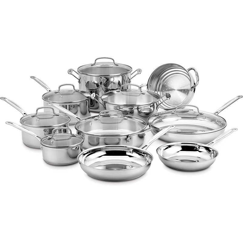 Cookware Sets Stainless Steel Factory Price 13pcs Kitchen Aluminum Customized Logo Commercial Sustainable Toys Kitchen Play Set