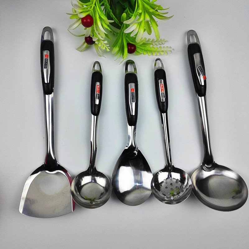 Popular OEM Hot Sale 5PCS Heat Resistant Flexible Eco-friendly Reusable Kitchen Cooking Ware Set Plastic Cooking Utensil Sets