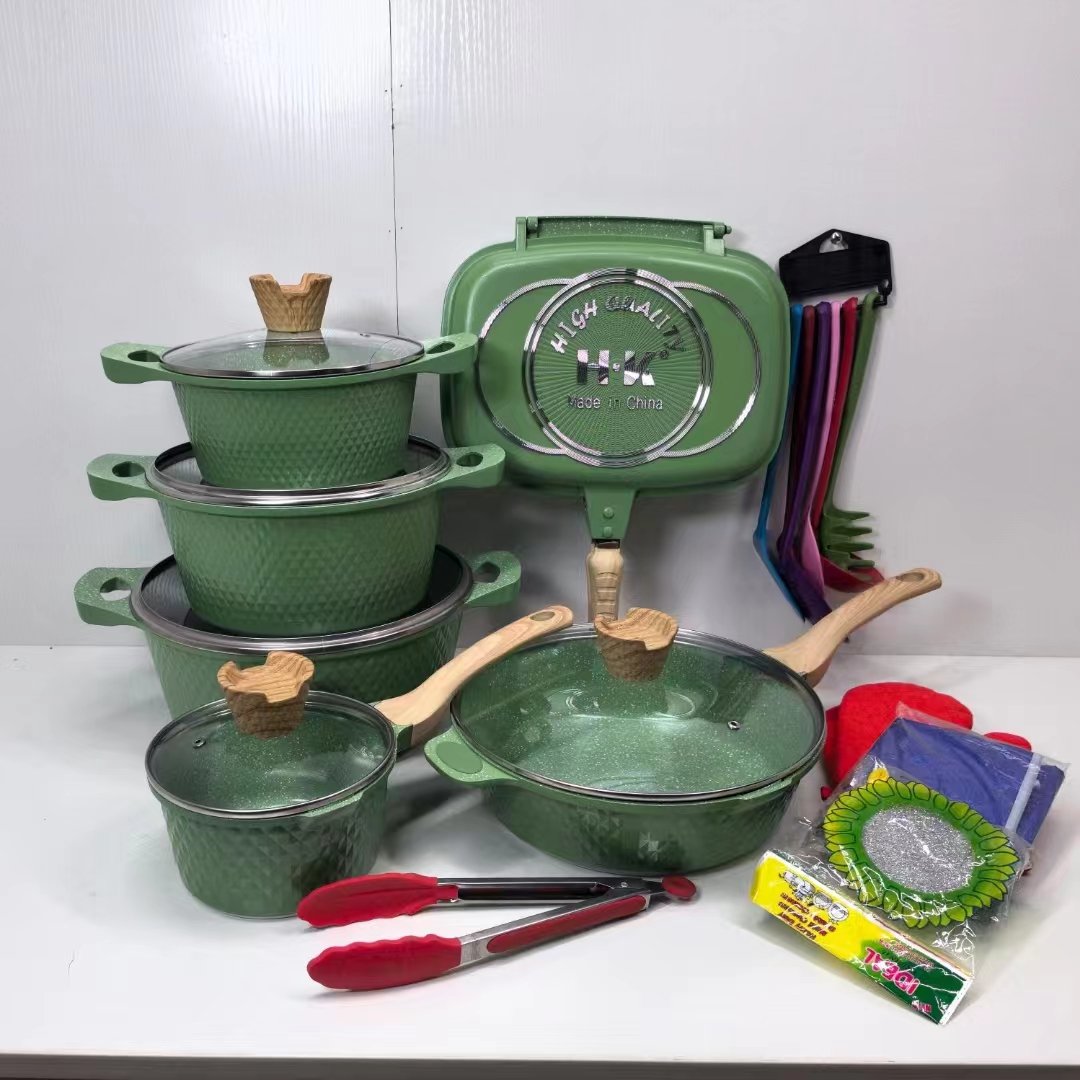 23pcs Kitchen Cookware Sets Nonstick, Dishwasher Safe Cooking Pots and Pans Set