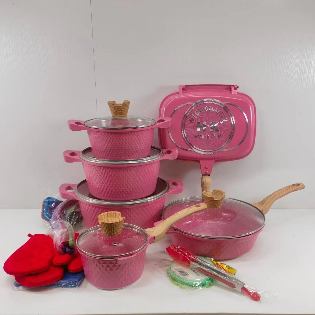 23pcs Kitchen Cookware Sets Nonstick, Dishwasher Safe Cooking Pots and Pans Set