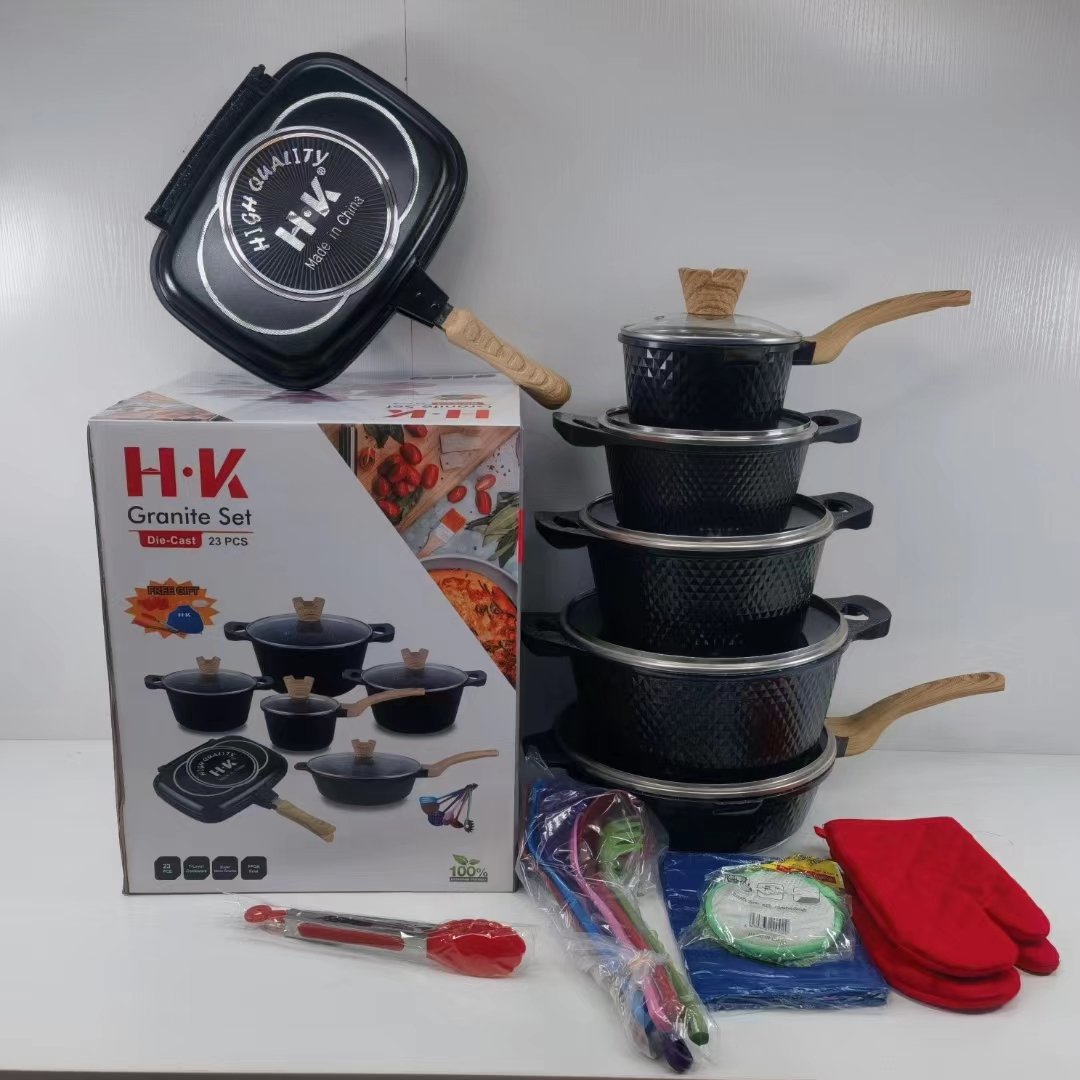 23pcs Kitchen Cookware Sets Nonstick, Dishwasher Safe Cooking Pots and Pans Set