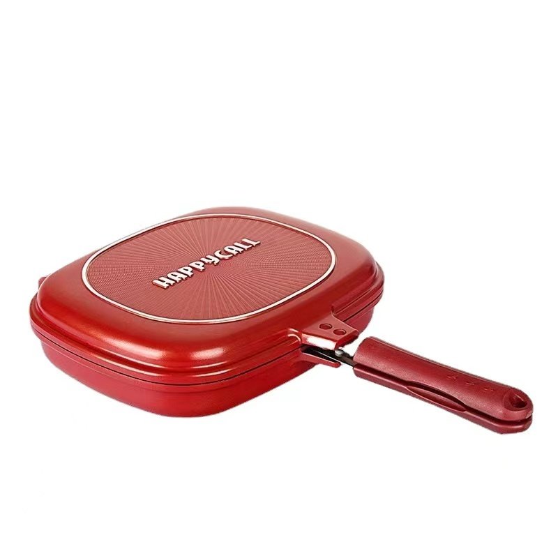 Double-sided frying pan non-stick baking pan household fried fish meat on both sides Breakfast baking pan