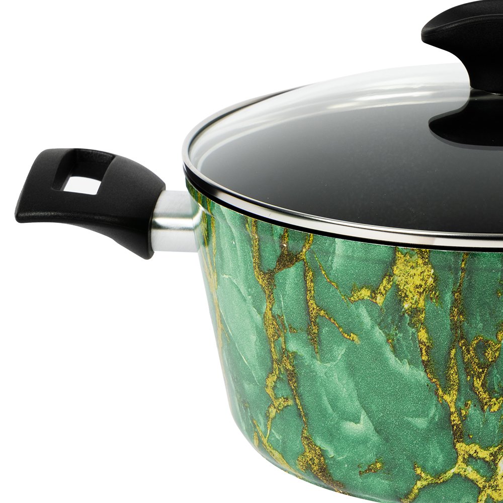 Smartpan ceramic cooking pot aluminum non stick cookware set with lid Aluminum Cookware Sets classical style