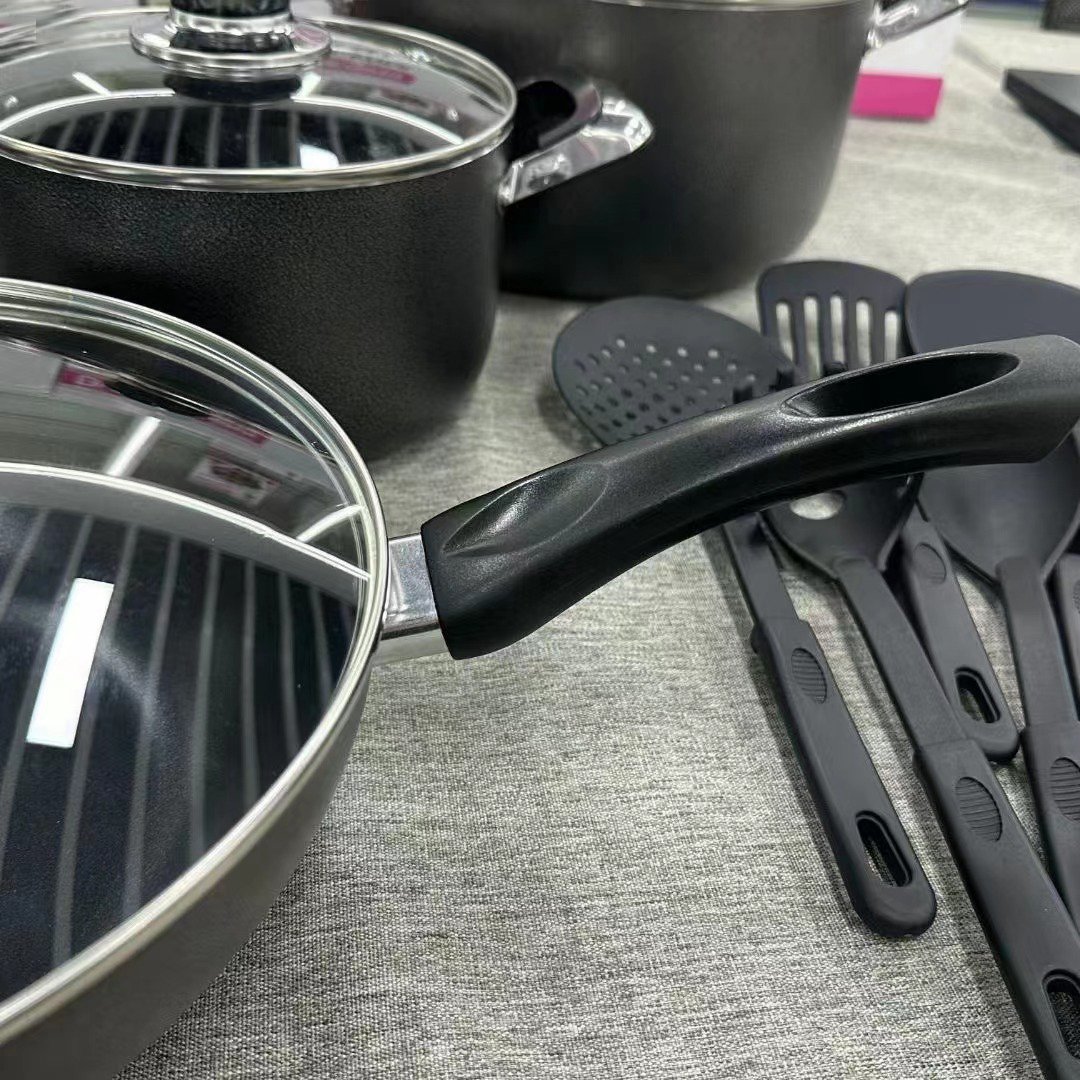 Non-Stick Coating Cooking Surface 16 piecesSoup Milk Cooking Pot Set New Arrival Home Use Aluminium Alloy Kitchen Cooking Pot