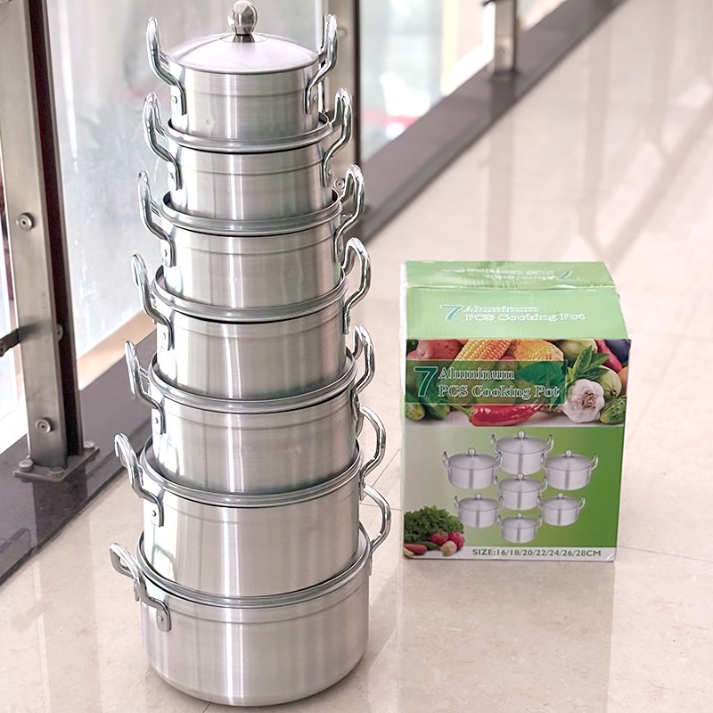 Factory direct hot sale aluminum cookware set cooking soup & stock pots kitchen casseroles panelas juego de ollas