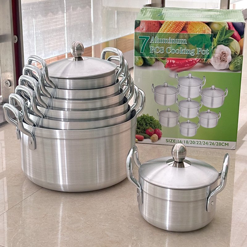 Factory direct hot sale aluminum cookware set cooking soup & stock pots kitchen casseroles panelas juego de ollas