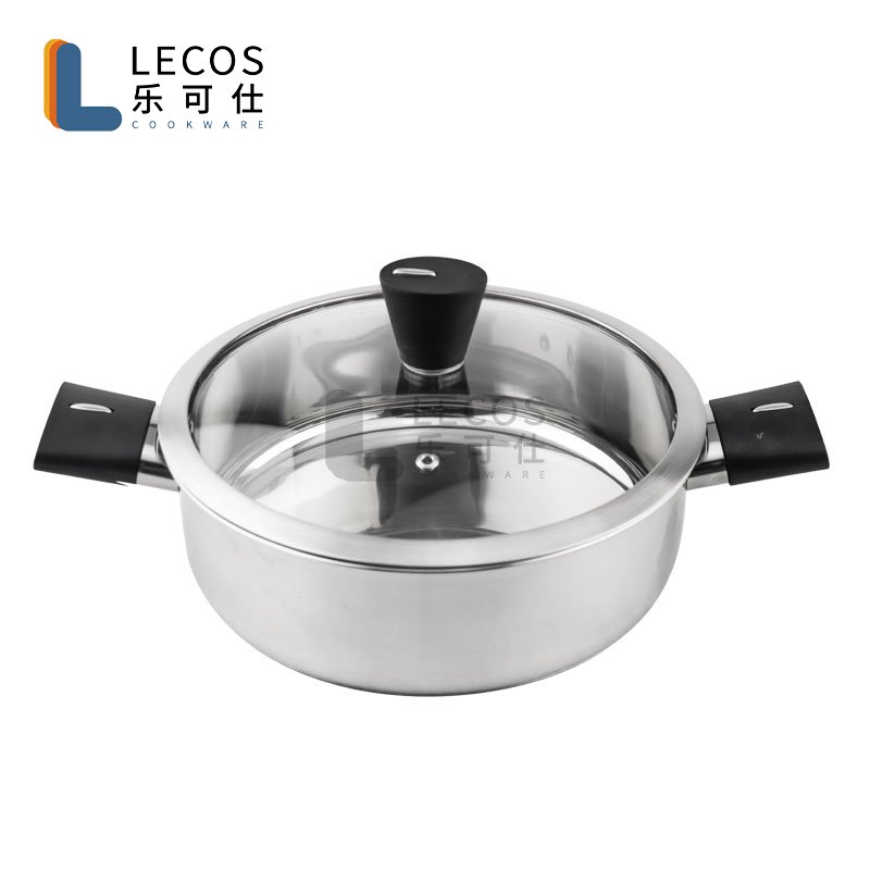 Round Stainless Steel 18/8 Casserole Dutch Oven Cooking Pot Manufacturer Kitchenware Cookware Set
