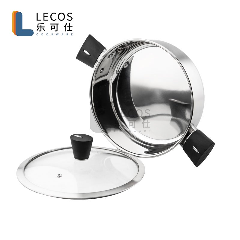 Round Stainless Steel 18/8 Casserole Dutch Oven Cooking Pot Manufacturer Kitchenware Cookware Set