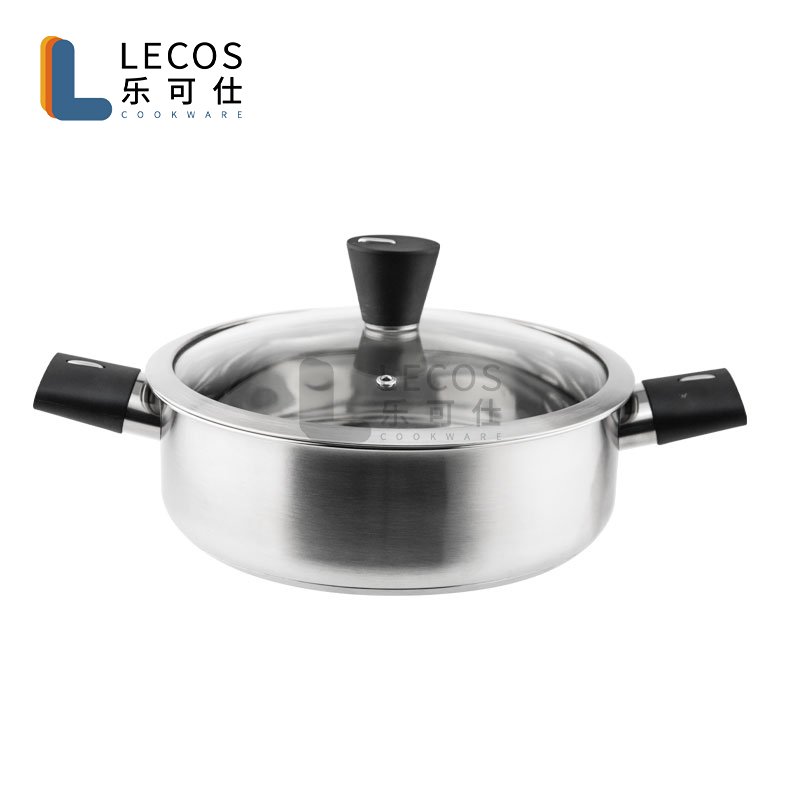 Round Stainless Steel 18/8 Casserole Dutch Oven Cooking Pot Manufacturer Kitchenware Cookware Set