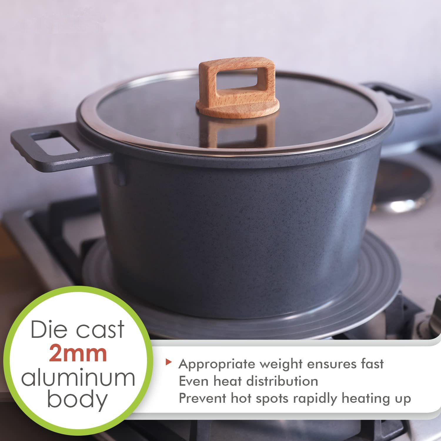 Cookware Set Nonstick Induction Pots and Pans with Cooking Utensil 15 Piece
