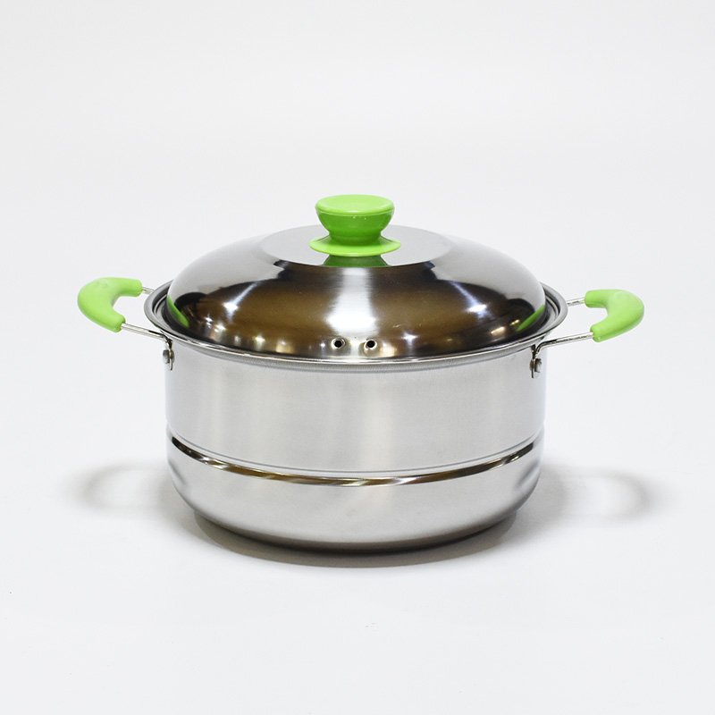Low price 5pcs stainless steel cooking pot set kitchen daily cookware set with Steamed slices