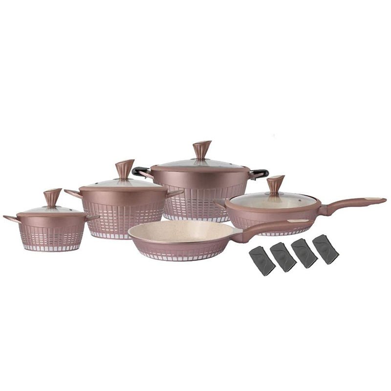 Low Price Non-stick pots And Pans Cookware Set Die Cast Aluminum Kitchenware Set 9pcs Cookware Set