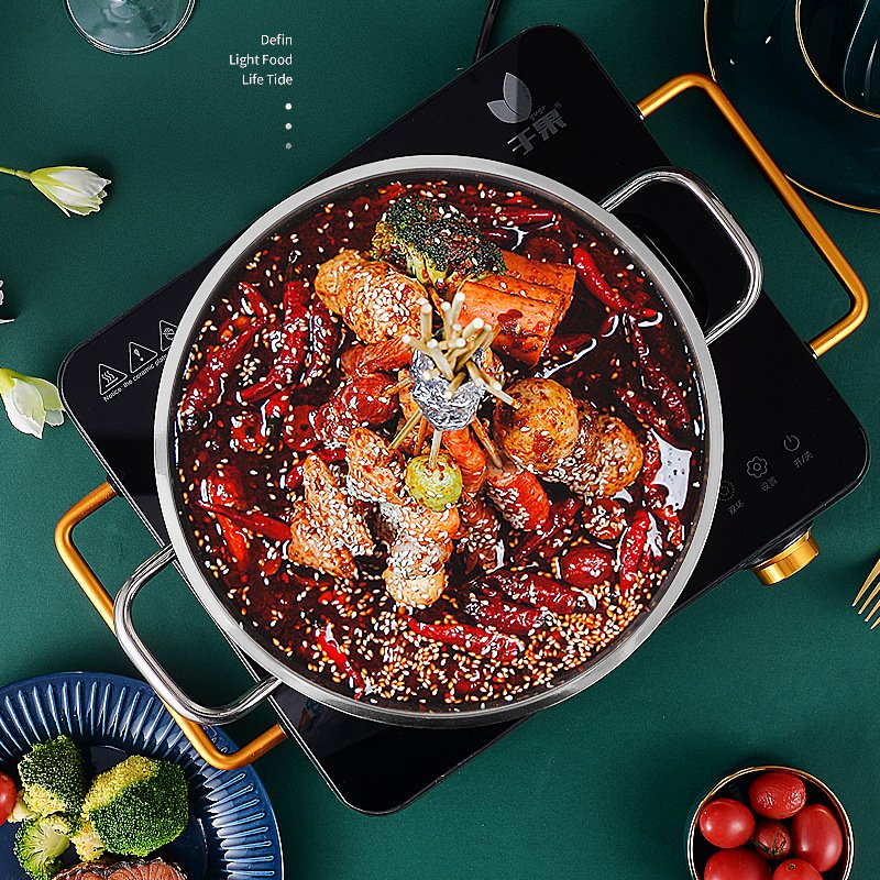 One-Centimeter-Thick Stainless Steel Cookware Set Three-Set Thickened Milk Pot Composite Steel Soup Pot Frying Pan