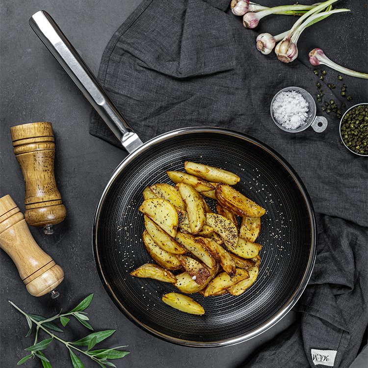 Factory Price 8inch 3ply 316 Stainless Steel Frying Pan Durable Saute Pans Cookware Sets