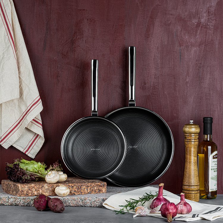 Factory Price 8inch 3ply 316 Stainless Steel Frying Pan Durable Saute Pans Cookware Sets
