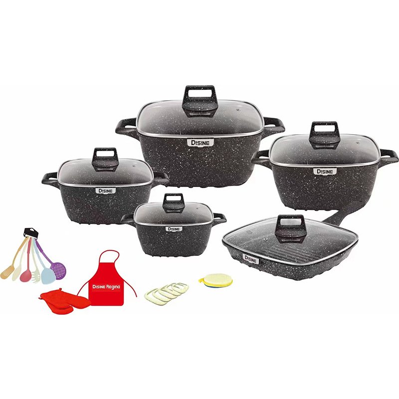25 pcs cooking pots nonstick die casting cookware sets