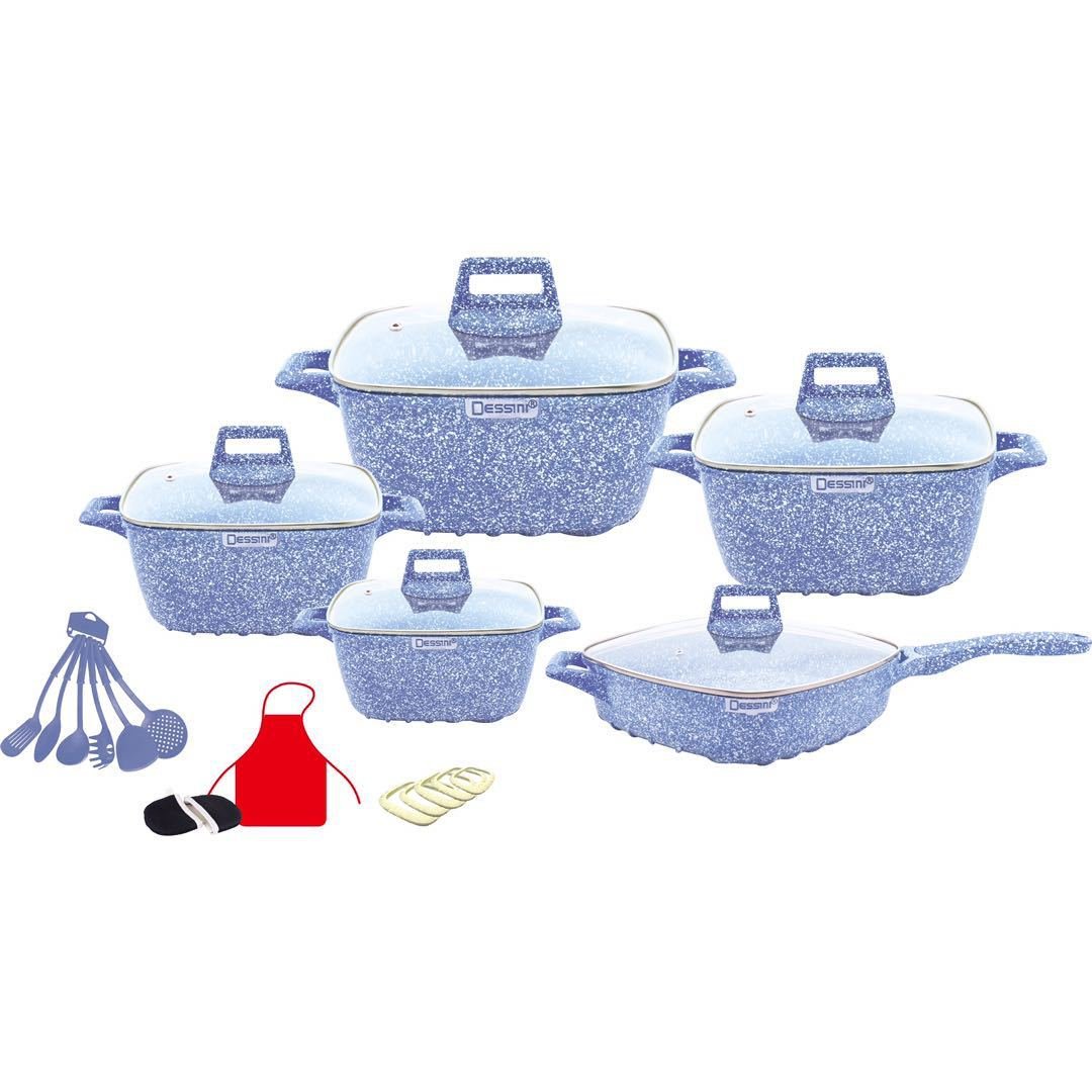 25 pcs cooking pots nonstick die casting cookware sets