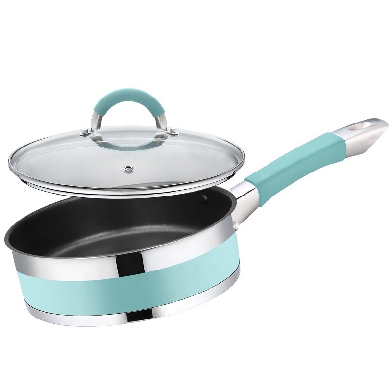 New Design Cooking Pots And Pans set Stainless Steel Nonstick cookware set With Two Pouring Lips