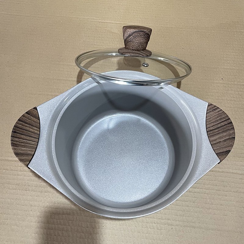 Musae Marble Die Cast 19PCS Cookware Set Granite Coating Casseroles induction Cooker Spiral Bottom