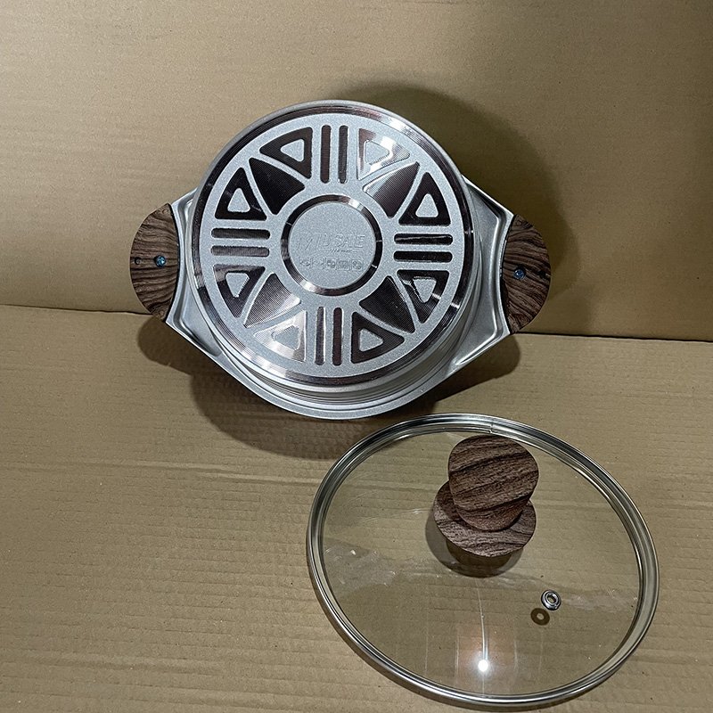Musae Marble Die Cast 19PCS Cookware Set Granite Coating Casseroles induction Cooker Spiral Bottom