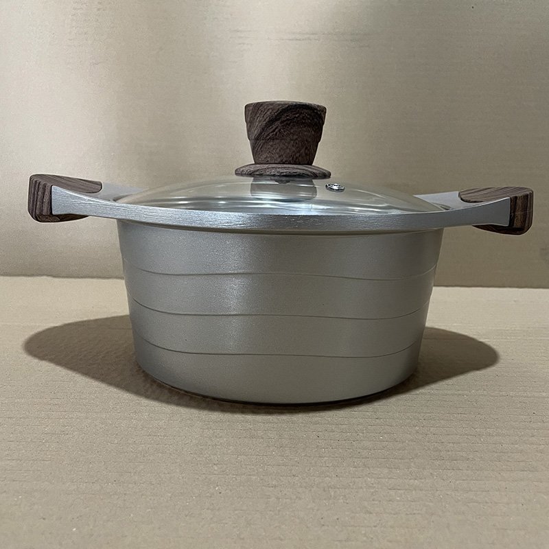 Musae Marble Die Cast 19PCS Cookware Set Granite Coating Casseroles induction Cooker Spiral Bottom