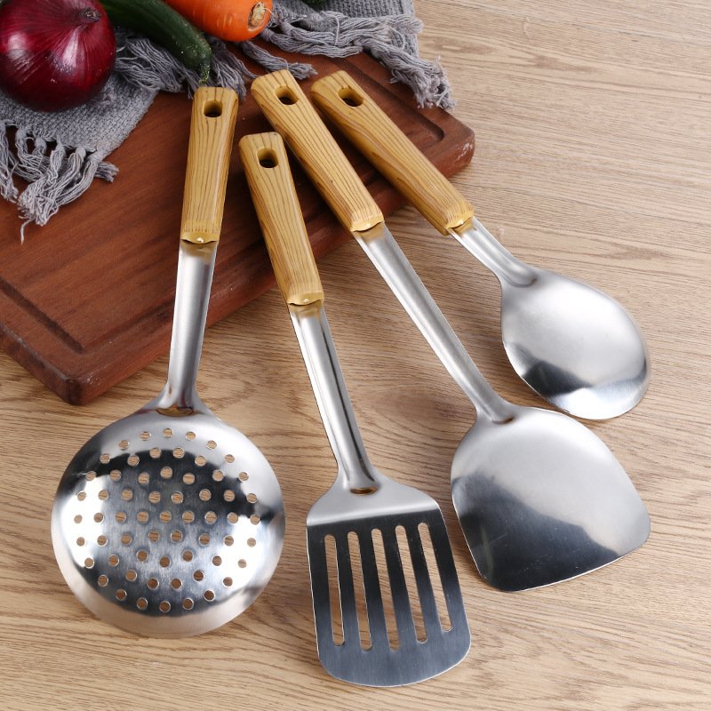 Kitchenware Suit Full Set Colander Spatula Soup Spoon Full Set Household Kitchen Utensils Cooking Pot Label Five-Piece Set