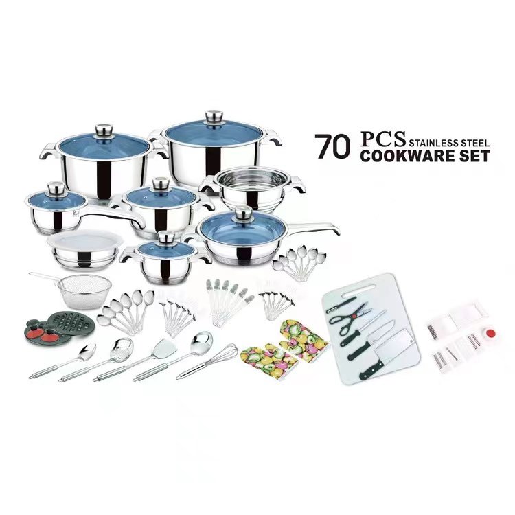 120pc Home Kitchen Cooking Pots and Pans Cooker Sets nonstick coating Glass lid non-stick cookware set