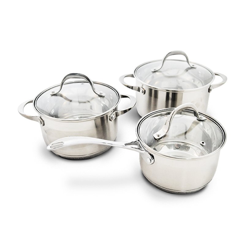 Stainless Steel Pot Set 12PCS Mirror Polishing For Induction Cooker Stove kitchen cooking pot