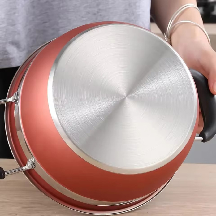 Stainless Steel 12Piece Pot Set non stick cookware setsThickened Double Bottom cookware set Frying Pan Soup Pot cooking