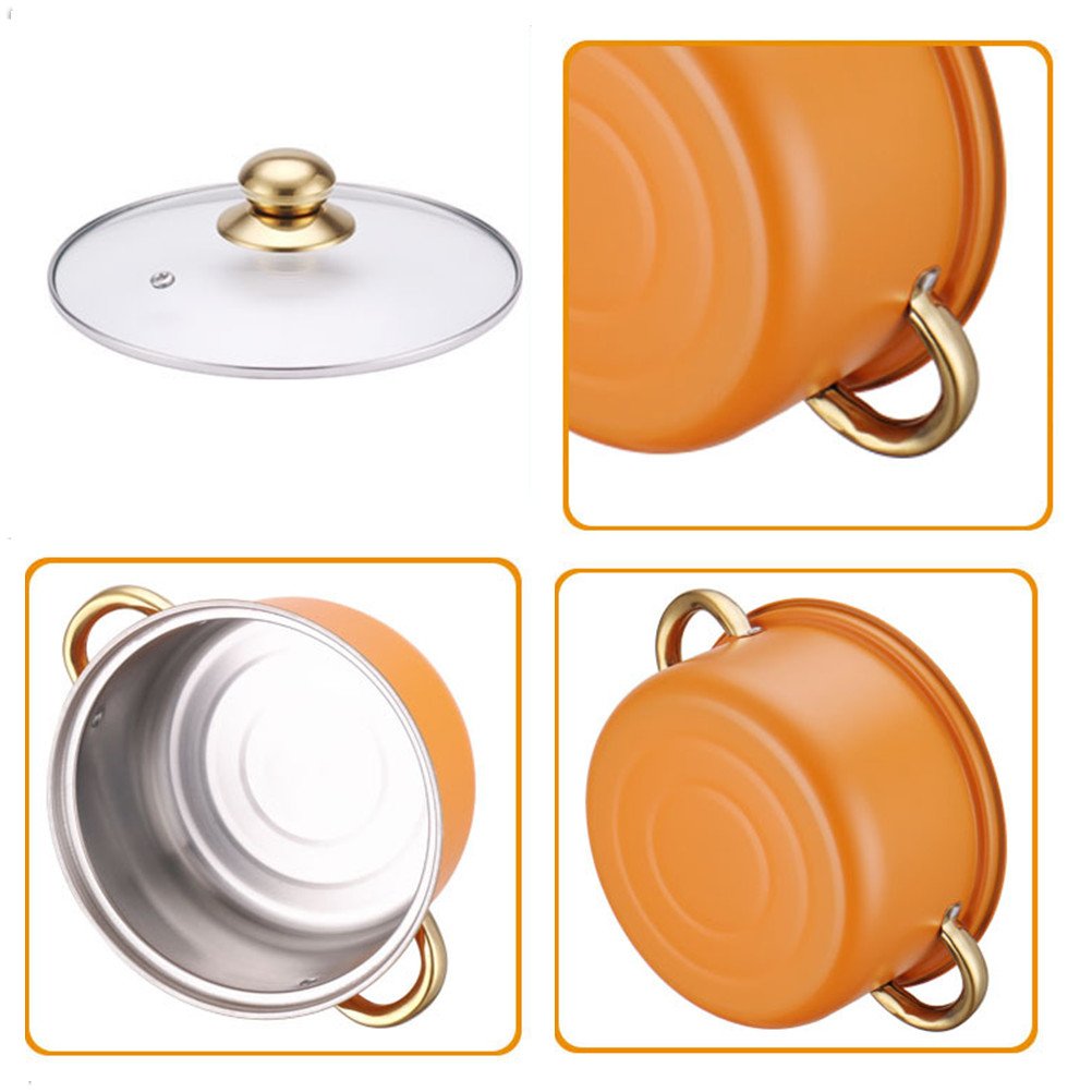 12pcs kitchenware soup pot stainless steel casseroles juego de ollas fry pan stock pots cookware set