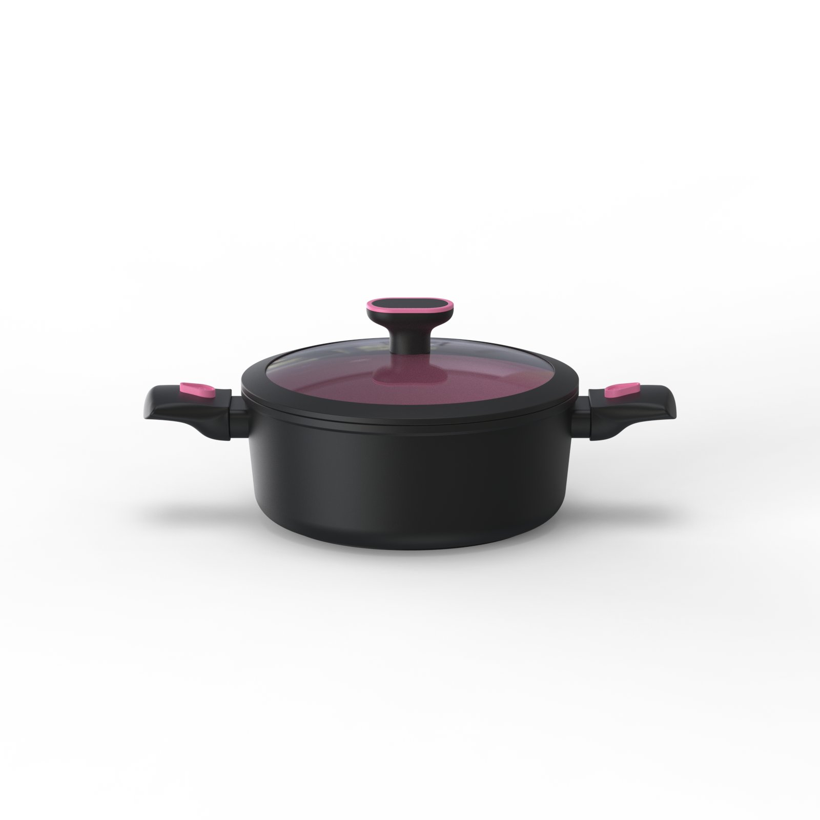 New design forged aluminum cookware set with removable handle silicone lid nonstick fry pan grill pan