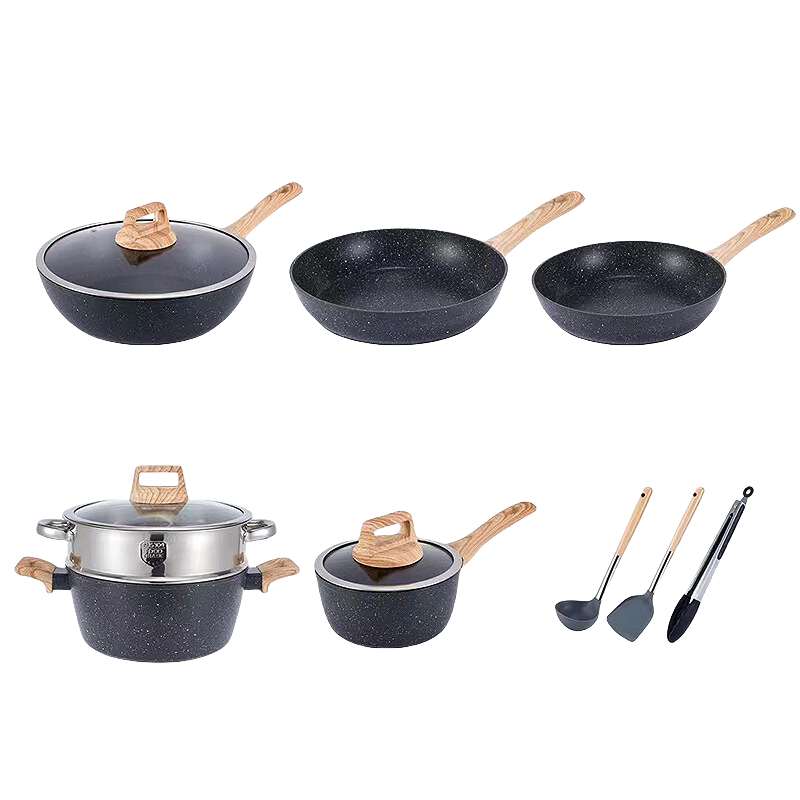 Kitchen Sets Cookware Sets 12 pcs, Cooking Pots and Pans Set, Aluminum Non Stick Cookware Set