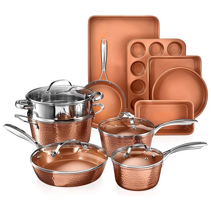 Hot Sale Kitchenware Cooking Pots and Pans Set Cookware Sets ceramic Nonstick Aluminium Alloy