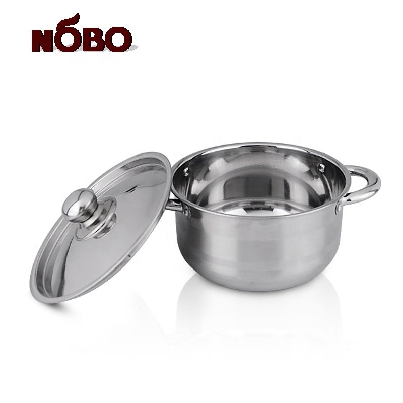 NOBO 8pcs manufacturer cooking pot set stainless steel cookware set kitchen