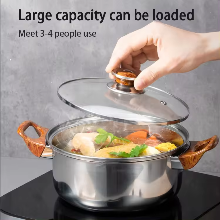 12pcs Cooking Pot Kitchenware Stainless Steel Cooking Pot And Pans Set Casserole Nonstick Cookware Set