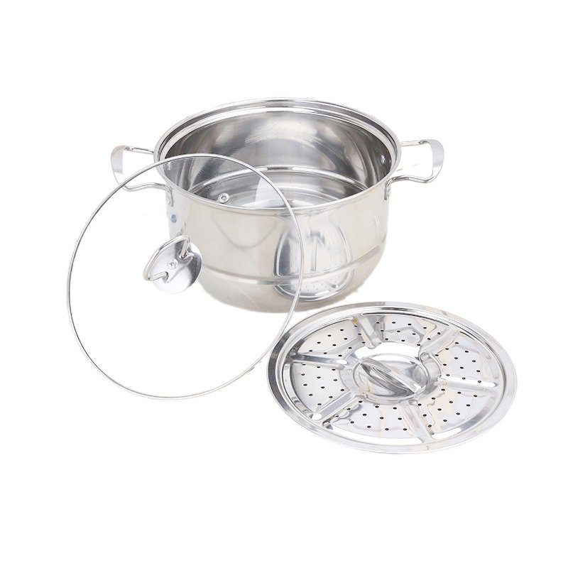 2023 Popular Stainless Steel 18Pcs Kitchen Cookware Set Cooking Pots & Pans with Glass Lid For Kitchen Cooking