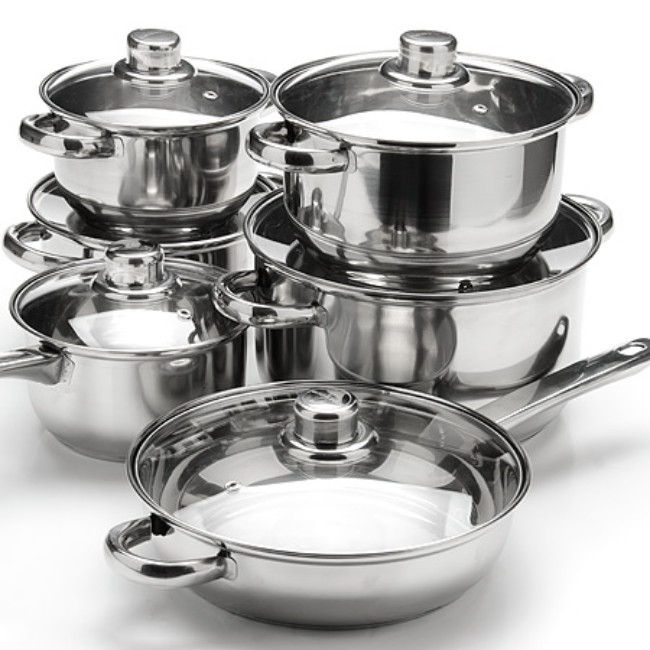 Cookware Set Pots And Pans Cooking Utensil 12 Piece Utensil Set Removable Handle For Cookware Set