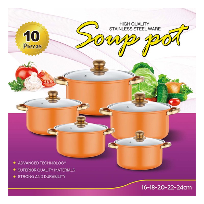 Stainless Steel pot set Kitchenware Induction cookware Set nonstick frying pan Cooking Ware Pots And Pans