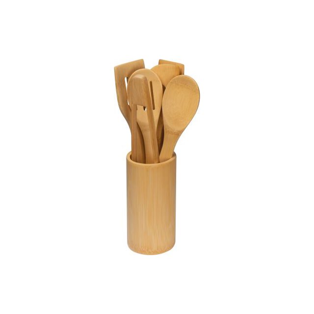 New Energy Saving Environmental Protection 7 Piece Bamboo Kitchenware Cookware Sets For Kitchen