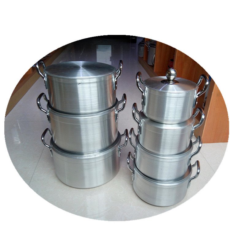 14PCS ALUMINUM SATIN FINISHED COOKING POT SET 16/18/20/22/24/26/28CM HOT SELLING ALUMINUM COOKWARE SET