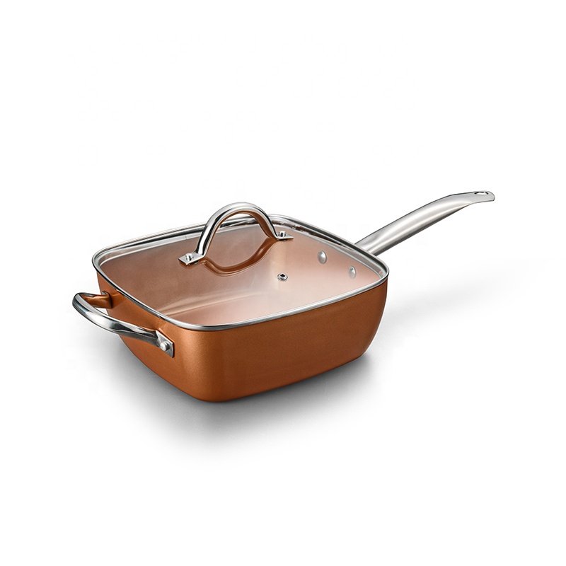 eco friendly kitchen ware 5pc aluminum non stick cooking pot ceramic cookware set with glass lid
