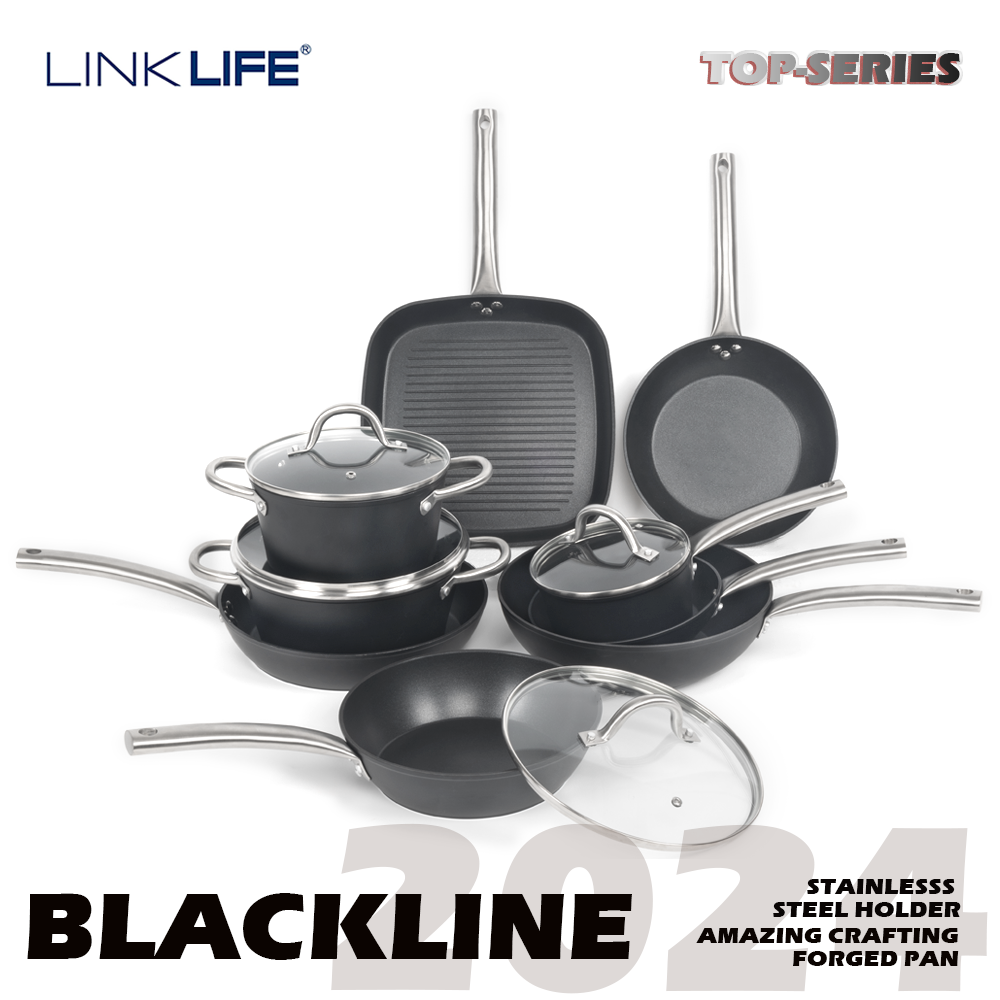 LINK LIFE 8-Inch 20cm Frying Pan S,Heavy-Gauge Aluminum Pots And Pans With Reinforced Nonstick Coating, Oven And Dishwasher Safe