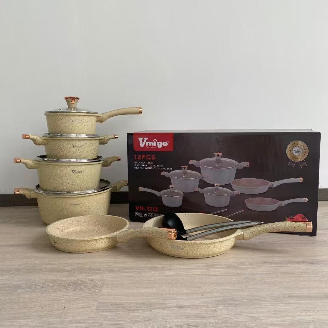 12 piece non stick cooking pots kitchen appliance cookware sets